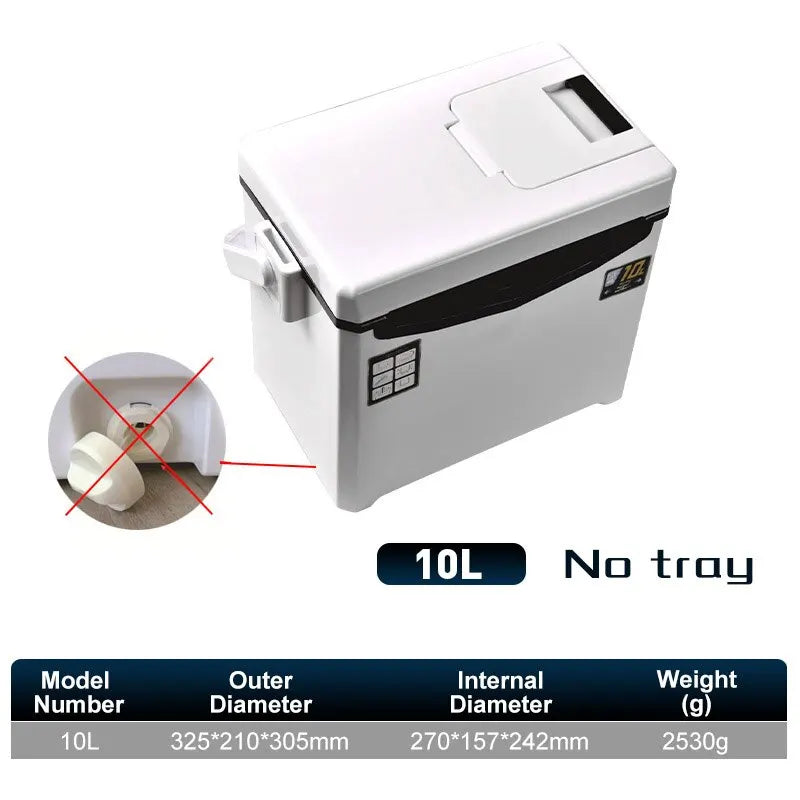 Outdoor Insulated Fishing Cooler Box – 10L & 25L Options – Multi-Function Live Bait Tank, Ice Storage, Portable Fishing Gear Box
— BAMİR Online Store’s