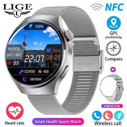 3ATM Waterproof Smartwatch for Men – 360×360 HD Display, Bluetooth Calling, Heart & Health Monitoring, Outdoor Sports Fitness Watch – BAMİR Online Store’s