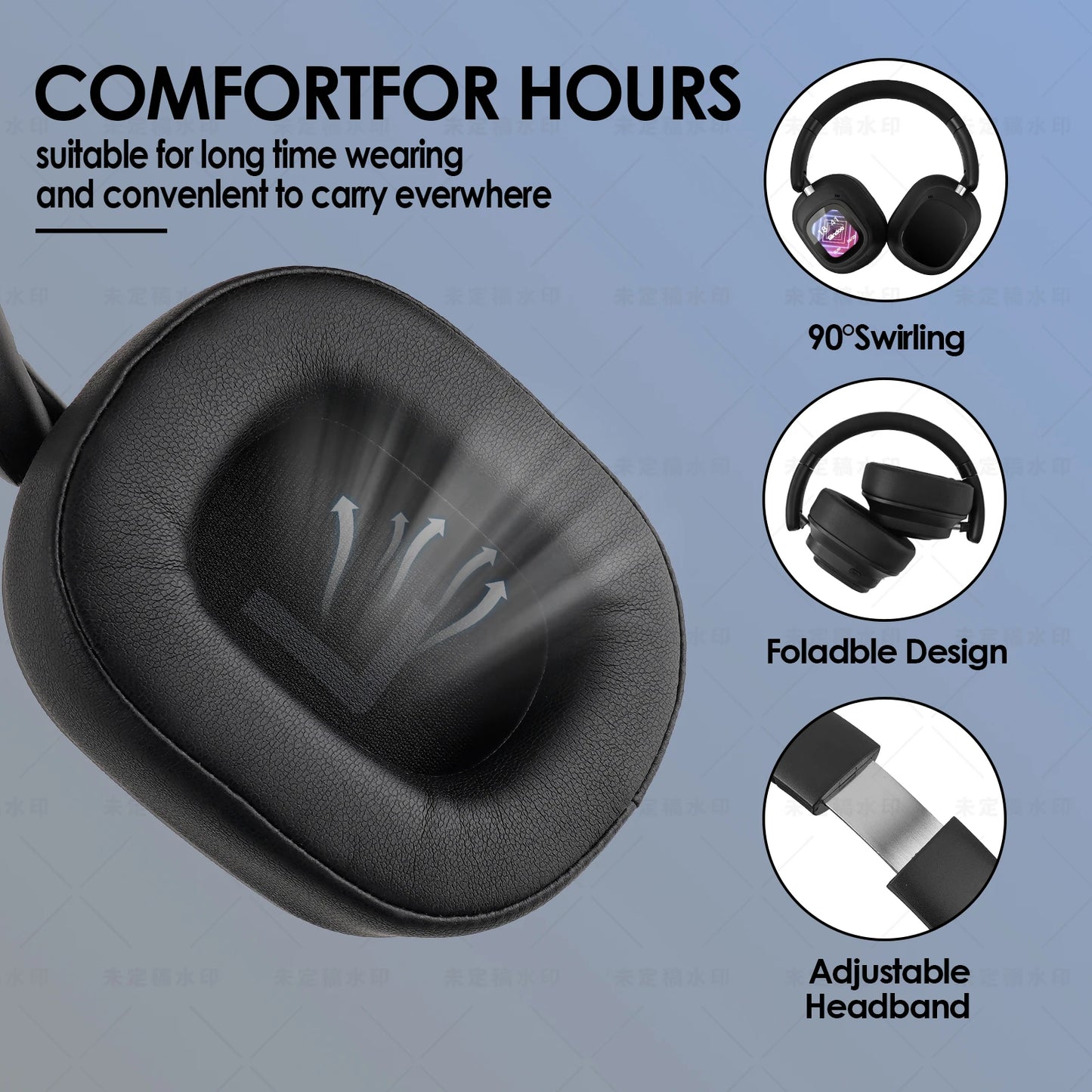 Premium Wireless Gaming Headset – Noise Cancelling Surround Sound Over-Ear Bluetooth Headphones