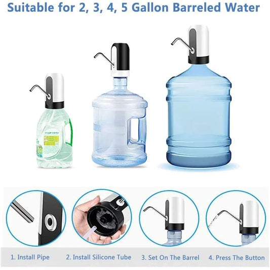 2025 Automatic USB Rechargeable Water Dispenser – Portable 5 Gallon Electric Pump