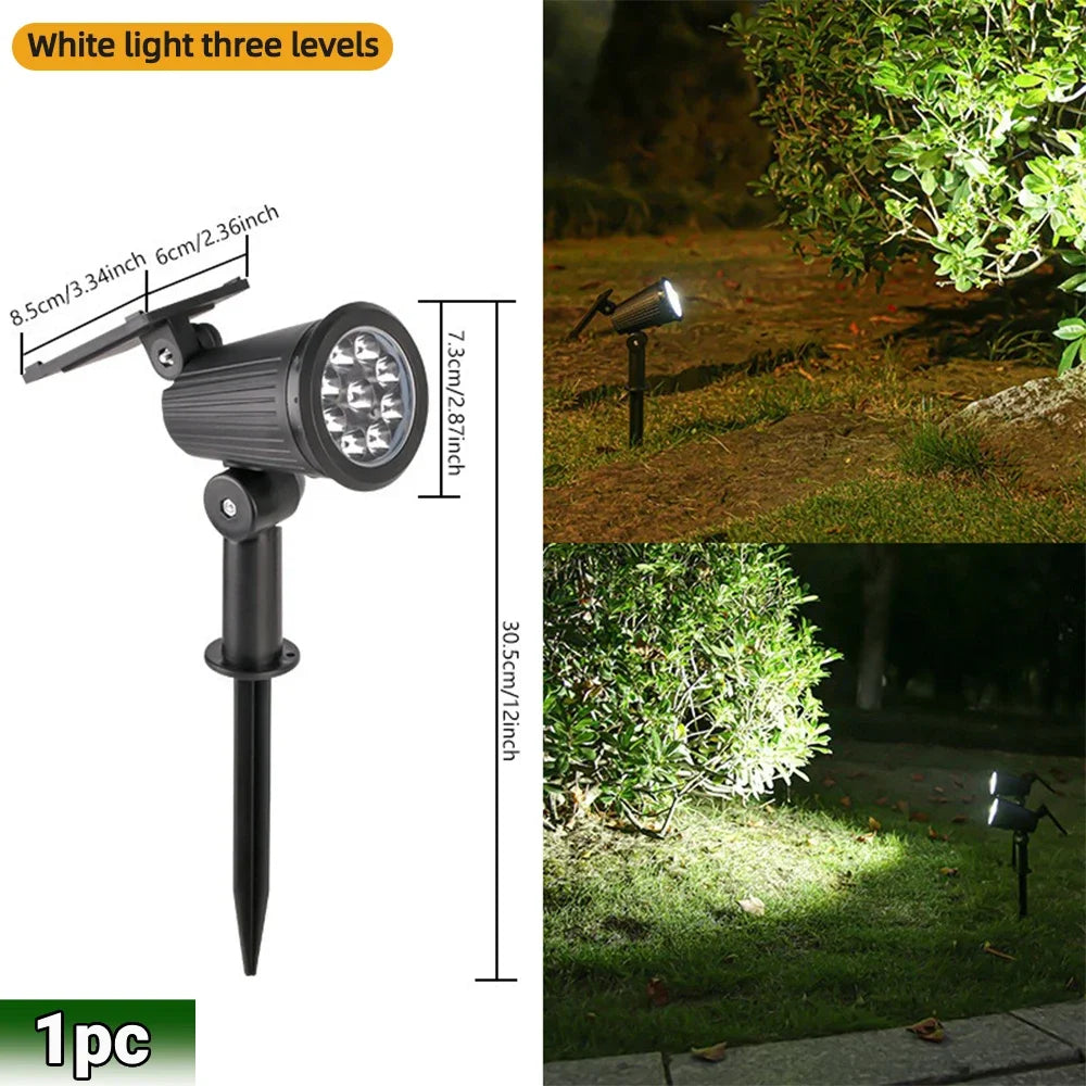 Solar LED Spotlight Outdoor – 1/2 Pack RGB & Warm/White Options | Waterproof Garden Landscape Light for Yard, Pathway & Trees