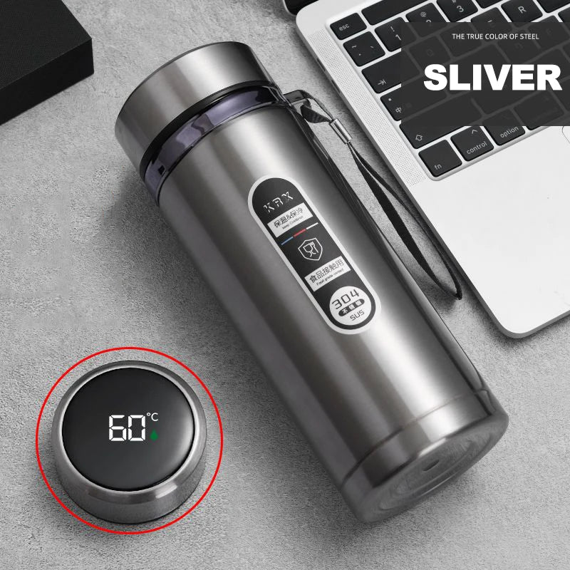 500Ml-1Liter Stainless Steel Thermos Bottle with LED Temperature Display Sus304 Tea Water Bottle Vacuum Flask Portable Cups