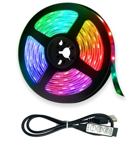Smart RGB LED Strip Lights - Bluetooth Control USB Powered Ambient Lighting