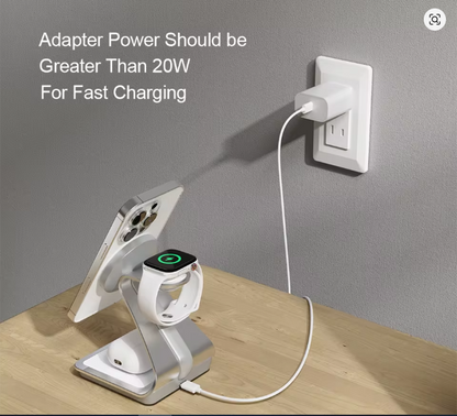 BAMİR Charge Pro™ – 3-in-1 Magnetic Wireless Charging Stand